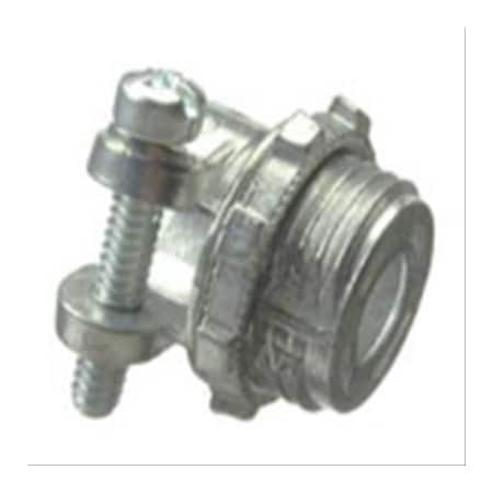 Halex Conduit Fitting Connector, 1/2 in, Push-On, Die Cast Zinc, Red 20421